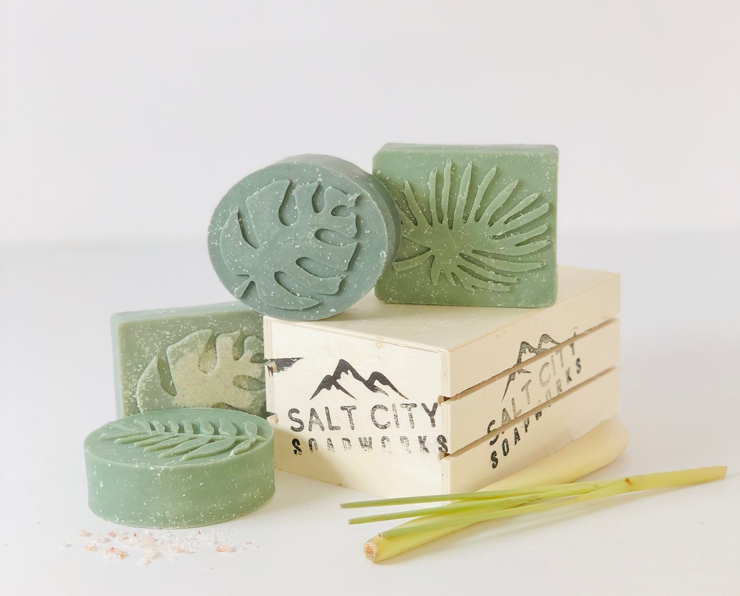 Lemongrass Salt Soap Set