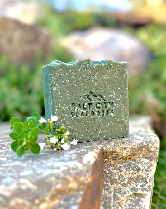Herbal Exfoliating Salt Soap — Essential Oils Only
