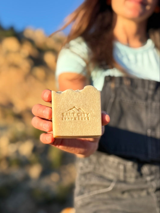 Aloe + Patchouli + Frankincense Salt Soap — Essential Oils Only