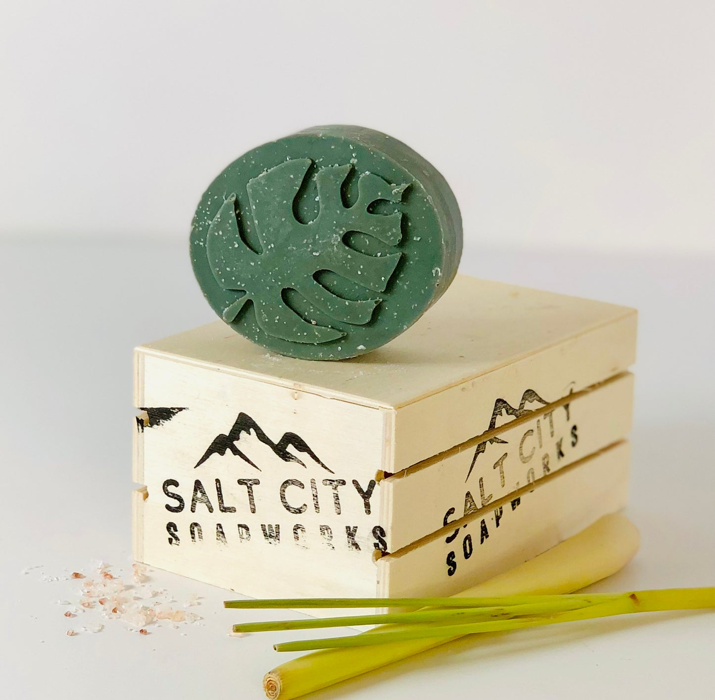 natural lemongrass salt soap