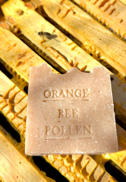 Orange + Bee Pollen Salt Soap - made with Essential Oils